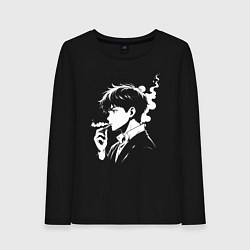 Лонгслив хлопковый женский Вейпер аниме, цвет: черный
