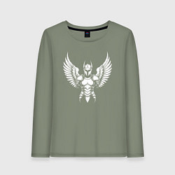 Женский лонгслив Крылатый страж доспехи