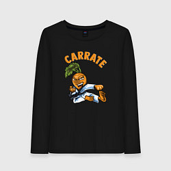 Лонгслив хлопковый женский Carrate, цвет: черный