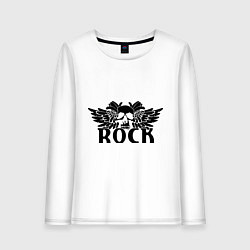 Лонгслив хлопковый женский Rock Bang, цвет: белый