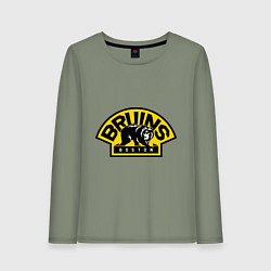 Лонгслив хлопковый женский HC Boston Bruins Label, цвет: авокадо
