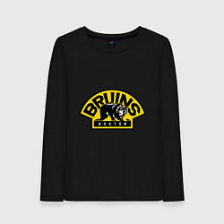 Лонгслив хлопковый женский HC Boston Bruins Label, цвет: черный