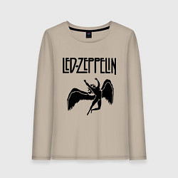 Лонгслив хлопковый женский Led Zeppelin, цвет: миндальный