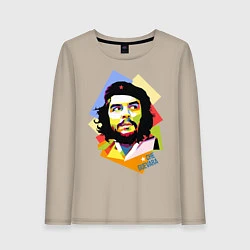 Лонгслив хлопковый женский Che Guevara Art, цвет: миндальный