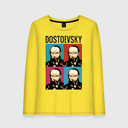 Лонгслив хлопковый женский Dostoevsky, цвет: желтый