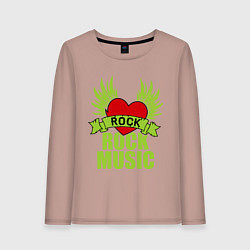 Женский лонгслив Rock Music Love