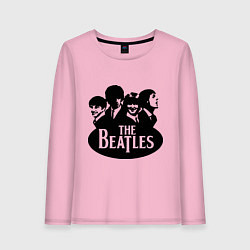 Лонгслив хлопковый женский The Beatles Band, цвет: светло-розовый