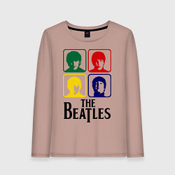 Лонгслив хлопковый женский The Beatles: Colors, цвет: пыльно-розовый