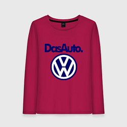 Лонгслив хлопковый женский Volkswagen Das Auto, цвет: маджента