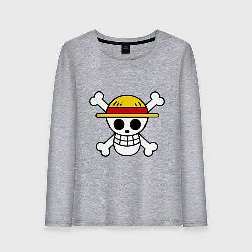 Женский лонгслив Флаг Луффи / Меланж – фото 1