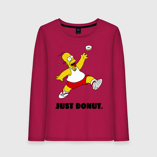 Женский лонгслив Just Donut / Маджента – фото 1