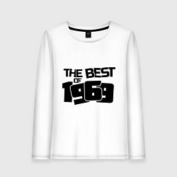 Лонгслив хлопковый женский The best of 1969, цвет: белый