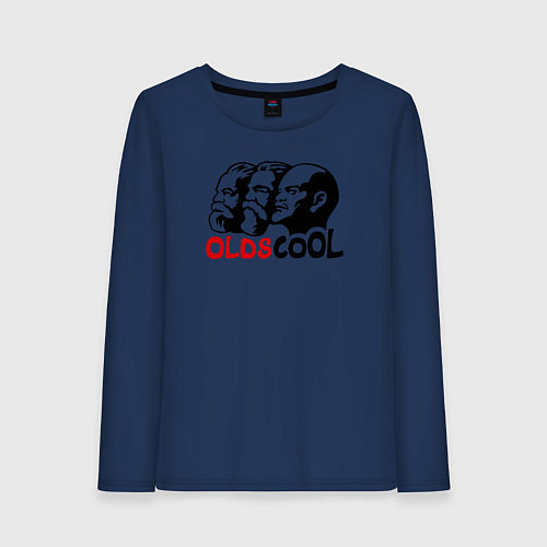 Женский лонгслив Oldscool USSR / Тёмно-синий – фото 1