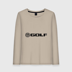Лонгслив хлопковый женский Volkswagen Golf, цвет: миндальный