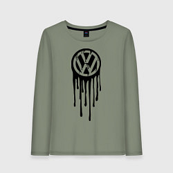 Лонгслив хлопковый женский Volkswagen, цвет: авокадо