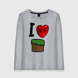 Лонгслив хлопковый женский I love Dilleron, цвет: меланж