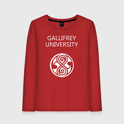 Лонгслив хлопковый женский Galligrey University, цвет: красный