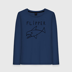 Лонгслив хлопковый женский Flipper, цвет: тёмно-синий