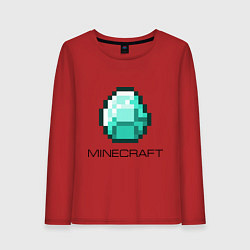 Лонгслив хлопковый женский Minecraft Diamond, цвет: красный