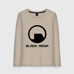 Лонгслив хлопковый женский Black Mesa: Logo, цвет: миндальный