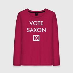 Лонгслив хлопковый женский Vote Saxon, цвет: маджента