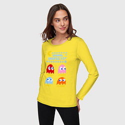 Лонгслив хлопковый женский Pac-Man: Usual Suspects, цвет: желтый — фото 2