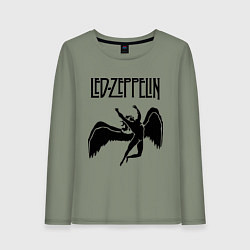 Лонгслив хлопковый женский Led Zeppelin Swan, цвет: авокадо