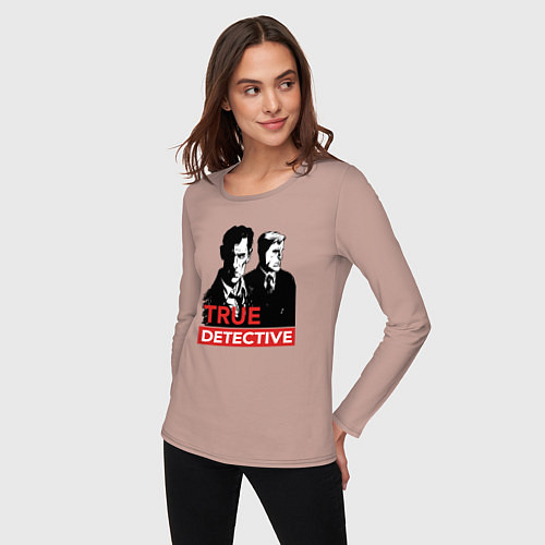 Женский лонгслив True Detective / Пыльно-розовый – фото 3