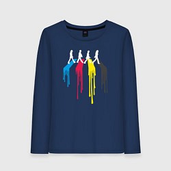 Лонгслив хлопковый женский Abbey Road Colors, цвет: тёмно-синий