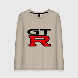 Лонгслив хлопковый женский Gtr, цвет: миндальный