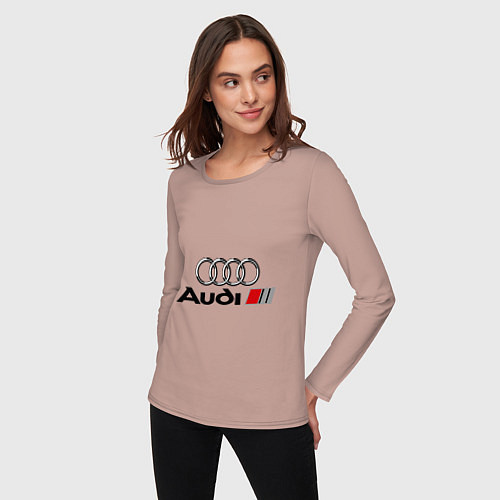 Женский лонгслив Audi / Пыльно-розовый – фото 3