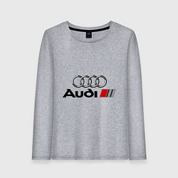 Лонгслив хлопковый женский Audi, цвет: меланж