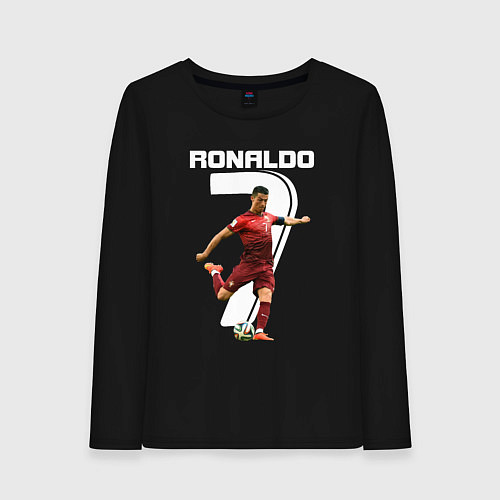 Женский лонгслив Ronaldo 07 / Черный – фото 1