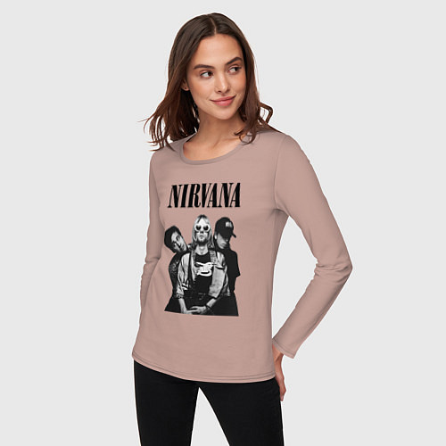 Женский лонгслив Nirvana Group / Пыльно-розовый – фото 3