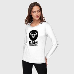 Лонгслив хлопковый женский Ram Records, цвет: белый — фото 2