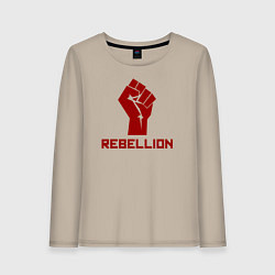 Лонгслив хлопковый женский REBELLION, цвет: миндальный