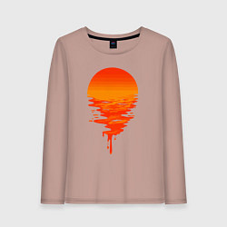 Лонгслив хлопковый женский Sunset, цвет: пыльно-розовый