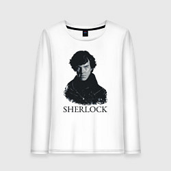 Лонгслив хлопковый женский Sherlock Art, цвет: белый