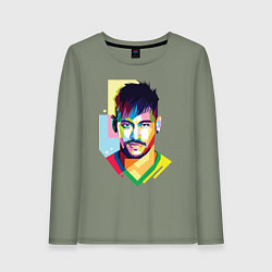 Лонгслив хлопковый женский Neymar: fun-art, цвет: авокадо