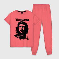 Пижама хлопковая женская Che Guevara, цвет: коралловый