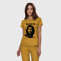 Пижама хлопковая женская Che Guevara, цвет: горчичный — фото 2