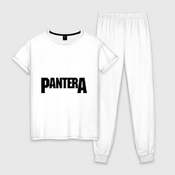 Пижама хлопковая женская Pantera, цвет: белый