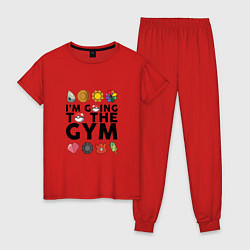 Женская пижама Pokemon Im going to the gym (black)