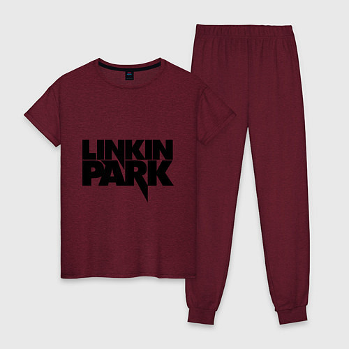 Женская пижама Linkin Park / Меланж-бордовый – фото 1