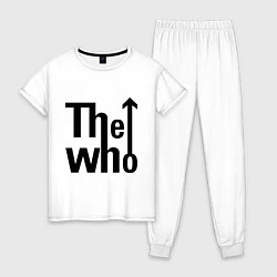 Пижама хлопковая женская The Who, цвет: белый