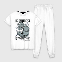 Пижама хлопковая женская Rhino 2 | Iceberg, цвет: белый