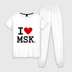 Женская пижама I love MSK