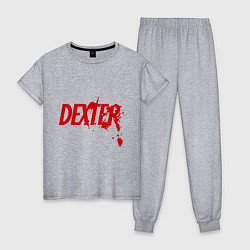 Пижама хлопковая женская Dexter Blood, цвет: меланж