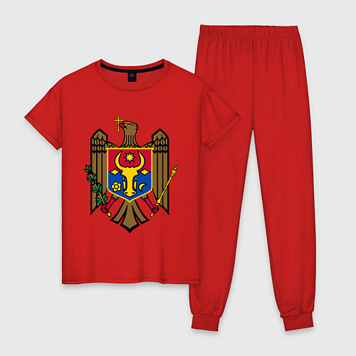 Женская пижама Молдавия герб / Красный – фото 1
