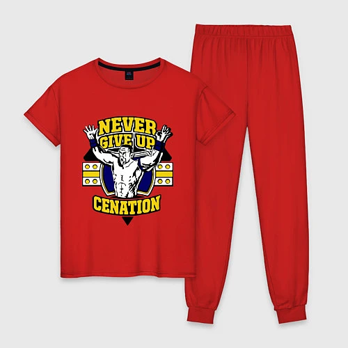 Женская пижама Never Give Up: Cenation / Красный – фото 1